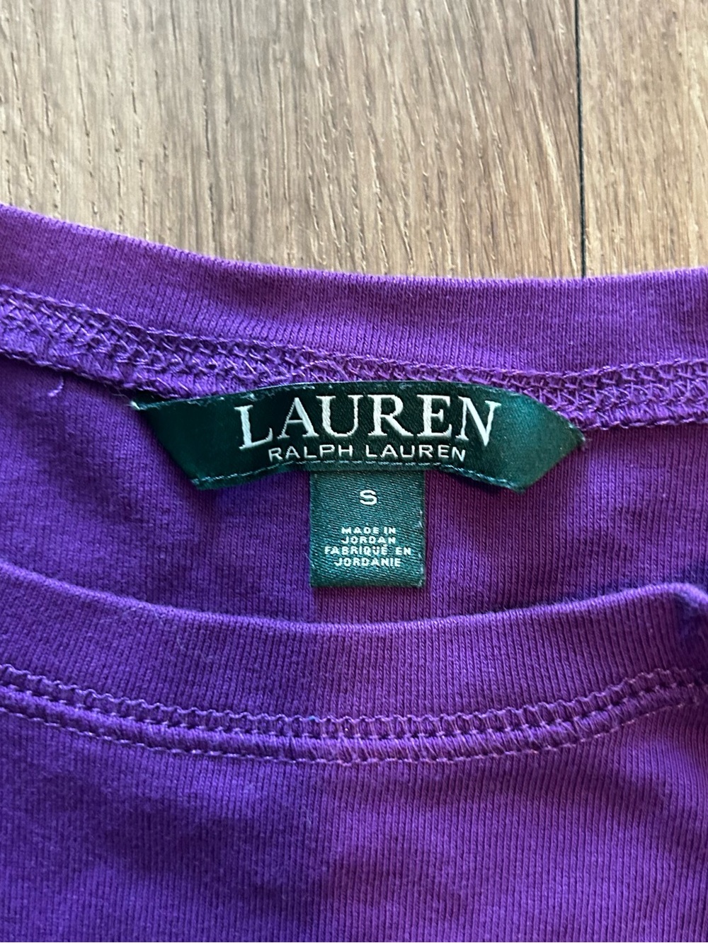Ralph Lauren Purple Long Sleeve Shoulder Zip Elbow Patch Shirt Size Small - Picture 2 of 8